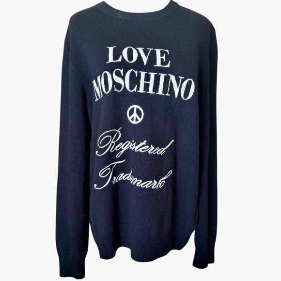 LOVE MOSCHINO FINE WOOL SWEATER SIZE M NEW - Picture 3 of 9